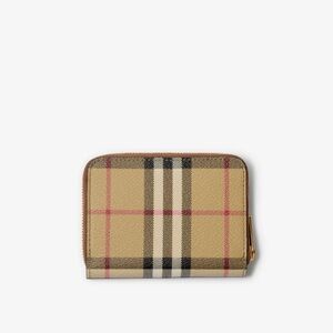 Brand new Burberry checkered zip wallet